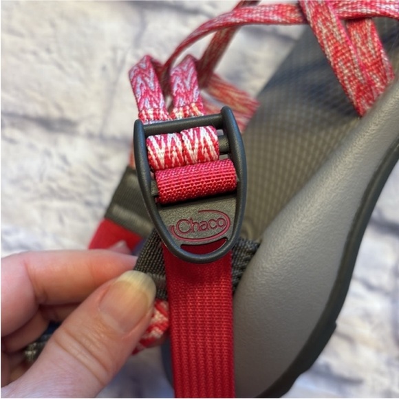 Chaco Girls ZX/1 Ecotread Sport Sandals Pink and Gray Like New Size 3 - Picture 7 of 15